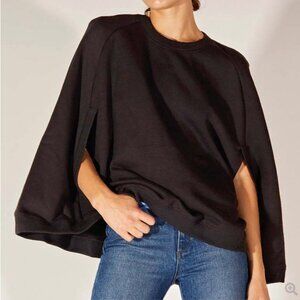 Black Cynthia Rowley Cape Sweatshirt Size M/L